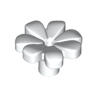 Flower, W/ 3.2 Shaft, 1.5 Hole, No. 1 - White