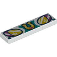 Flat Tile 1X4, No. 164 - White