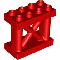 Lattice Wall 2X4X3 - Bright Red