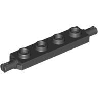Bearing Plate 1X4, Double - Black