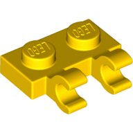 Plate 1X2 W/Holder, Vertical - Bright Yellow