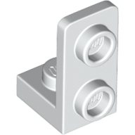 Plate 1X1, W/ 1.5 Plate 1X2, Upwards - White