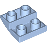 Brick 2X2X2/3, Inverted Bow - Light Royal Blue