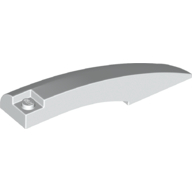 Left Shell 2X10X2, Outside Bow, W/ Cut - White