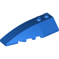 Left Shell 2X6 W/Bow/Angle - Bright Blue