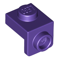 Plate 1X1, W/ 1.5 Plate 1X1, Downwards - Medium Lilac