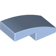 Plate W. Bow 1X2X2/3 - Light Royal Blue