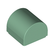 Plate 1X1X2/3, Outside Bow - Sand Green