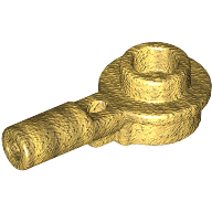 Plate 1X1 Round W/ Horizontal 3.2 Shaft - Warm Gold
