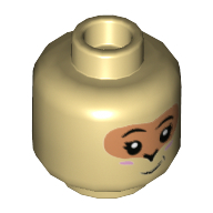 Mini Head, No. 3422 - Brick Yellow
