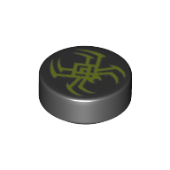 Flat Tile 1X1, Round, No. 157 - Black