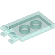 Plate 2X3 W. Holder - Transparent Light Blue