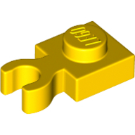 Plate 1X1 W/ Holder - Bright Yellow
