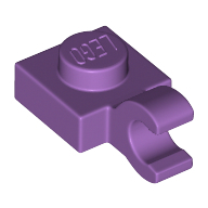 Plate 1X1 W/Holder Vertical - Medium Lavender