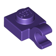 Plate 1X1 W/Holder Vertical - Medium Lilac