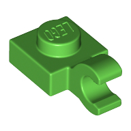 Plate 1X1 W/Holder Vertical - Bright Green