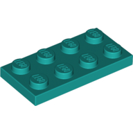 Plate 2X4 - Bright Bluish Green