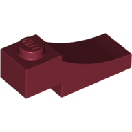 Brick 1X3,Outside Half Arch,W/ Cutout - Dark Red