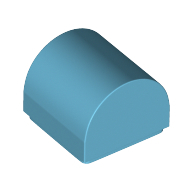 Plate 1X1X2/3, Outside Bow - Medium Azur