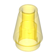 Nose Cone Small 1X1 - Transparent Yellow