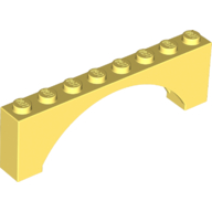 Brick W. Bow 1X8X2 - Cool Yellow
