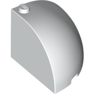 1/4 Sphere 4X4X2 2/3, W/ Knob - White