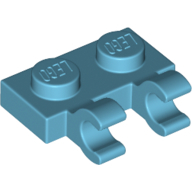 Plate 1X2 W/Holder, Vertical - Medium Azur
