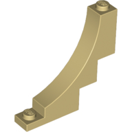 Brick With Bow 1X5X4 Inv. - Brick Yellow
