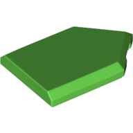 Flat Tile 2X3 W/ Angle - Bright Green