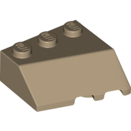 Left Roof Tile 3X3, Deg. 45/18/45 - Sand Yellow