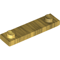 Plate 1X4, W/ 2 Knobs, No. 2 - Warm Gold