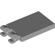 Plate 2X3 W. Holder - Medium Stone Grey