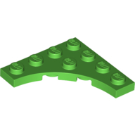 Plate 4X4, W/ Arch - Bright Green