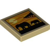 Flat Tile 2X2, No. 445 - Brick Yellow