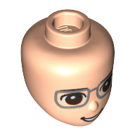 Mini Doll, Head, No. 238 - Light Nougat