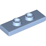 Plate 1X3 W/ 2 Knobs - Light Royal Blue