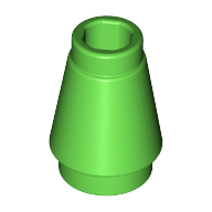 Nose Cone Small 1X1 - Bright Green