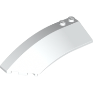 Left Shell 3X8X2 W/Bow/Angle - White