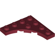 Plate 4X4, W/ Arch - Dark Red