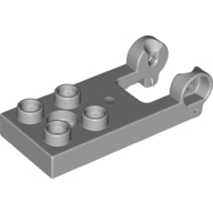 Plate 2X3 W/ B/Rot.Con.,No. 2 - Medium Stone Grey