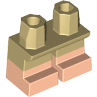 Mini Leg Part, No. 3 - Brick Yellow