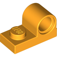 Plate 1X2 W. Hor. Hole Minuscule 4.8 - Flame Yellowish Orange