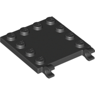 Plate 4X4 W/ Vert. Holder - Black
