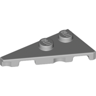 Left Plate 2X4, Deg. 27 - Medium Stone Grey