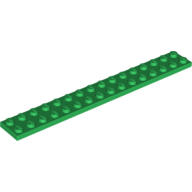 Plate 2X16 - Dark Green