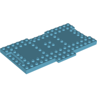 Plate 8X16X6,4 Mm W/Wing - Medium Azur