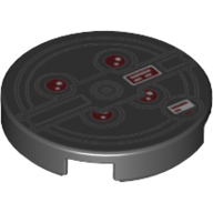 Flat Tile 2X2, Round, No. 1167 - Black