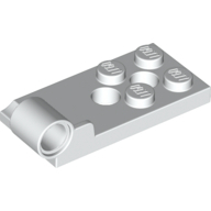 Plate 2X4, W/ Hinge 4,85, Bottom - White