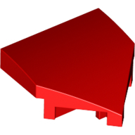 Plate W/ Bow 2X2X2/3, 45 Deg. - Bright Red