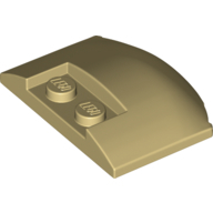 Plate W. Bow 3X4X2/3 W. Knobs - Brick Yellow